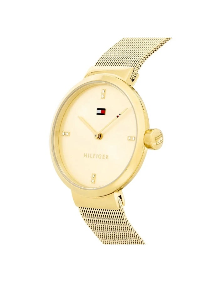 Tommy Hilfiger Liberty Women’s Watch 1782217 – Gold Dial, Gold Stainless Steel Strap, 30M Water Resistant - Image 4